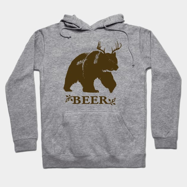 Bear Deer Funny Hoodie by holiewd